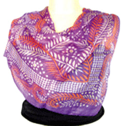 LEAF PRINT SILK SCARF