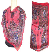 FLOWER PRINT SILK SCARF