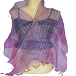 STRIPE DESIGN SILK SCARF