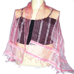 STRIPE DESIGN SILK SCARF