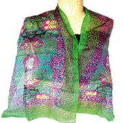 STRIPE DESIGN SILK SCARF
