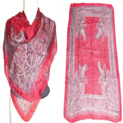 BORDER SILK SCARF