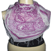 PRINTED COTTON  VIOLE SCARF