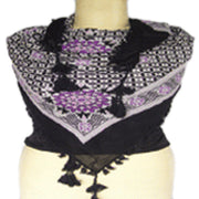 PRINTED COTTON  VIOL SCARF