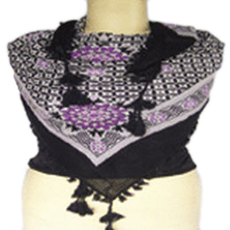 PRINTED COTTON  VIOL SCARF
