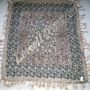 ANIMAL PRINTED COTTON  VIOLE SCARF
