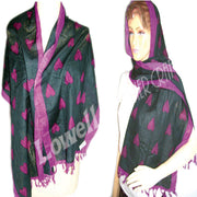 HEART DESIGN COTTON  SILK STOLE