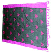 HEART DESIGN COTTON  SILK STOLE