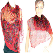NYLON CHIFFON PRINTED SCARF