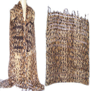 ANIMAL PRINT POLYESTER CHIFFON SCARF