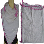 PLAIN COTTON SQUARE SCARF