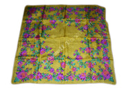 FLOWER PRINT SILK SCARF