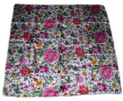 FLOWER PRINT SILK SCARF
