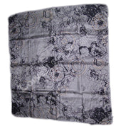 FLOWER PRINT SILK SCARF