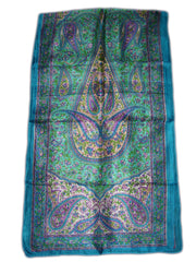 PAISLEY BORDER DESIGN SILK LONG SCARF