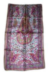 PAISLEY BORDER DESIGN SILK LONG SCARF