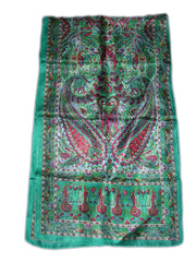PAISLEY BORDER DESIGN SILK LONG SCARF