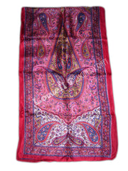 PAISLEY BORDER DESIGN SILK LONG SCARF