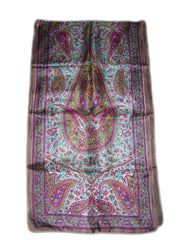 PAISLEY BORDER DESIGN SILK LONG SCARF