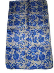 FLOWER DESIGN SILK LONG SCARF