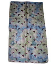 FLOWER DESIGN SILK LONG SCARF