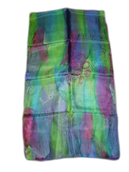 GEOMETRICAL  DESIGN SILK LONG SCARF