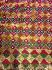 PHULKARI EMBROIDERY ETHNIC JUTIES