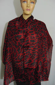 Animal Print Silk Scarf