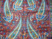 Paisley print pure medium Silk scarf Wrap