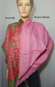 Big size modal & Silk double side scarf