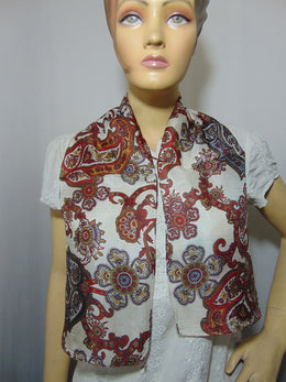 Thin Rectangular Head Accessory Scarf Silk Prints