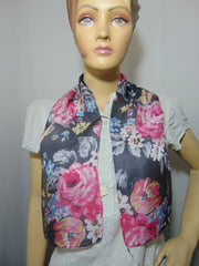 Thin Rectangular Head Accessory Scarf Silk Prints