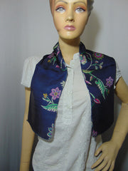 Thin Rectangular Head Accessory Scarf Silk Prints