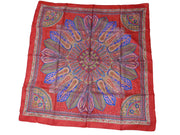 Indian 100% Pure Silk square printed Scarf