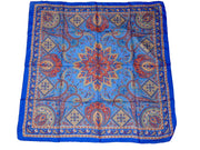 Indian 100% Pure Silk square printed Scarf