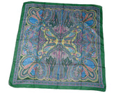 Indian 100% Pure Silk square printed Scarf