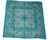Indian 100% Pure Silk square printed Scarf