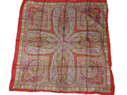 Indian 100% Pure Silk square printed Scarf