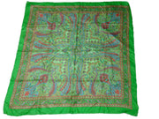 Indian 100% Pure Silk square printed Scarf
