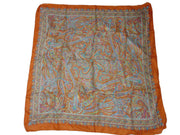 Indian 100% Pure Silk square printed Scarf