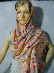 Rayon geometric print Hijab scarf