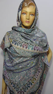 Modal digital print paisley design hijab scarf