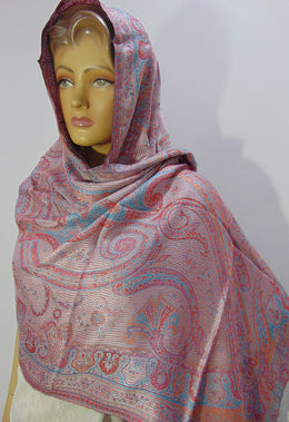 Modal stole pink & blue scarf