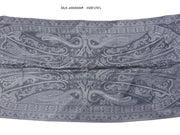 silk shining stole black & grey stole scarf