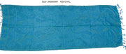 silk shining stole Blue hijab scarf