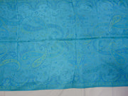 silk shining stole Blue hijab scarf