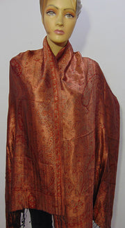 silk shining stole Black & Merron hijab scarf