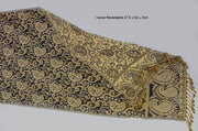Rayon viscose stole black & cream paisley hijab scarf