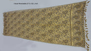 Rayon viscose stole black & cream paisley hijab scarf
