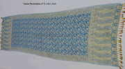 Rayon Viscose Stole sky blue & Cream Paisley Hijab Scarf